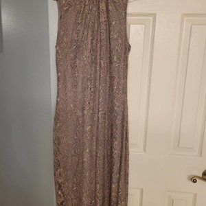 Lace cocktail length dress